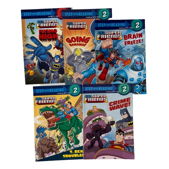 DC Super Friends 'Step Into Learning' 5 Book Set - Picture 1 of 10